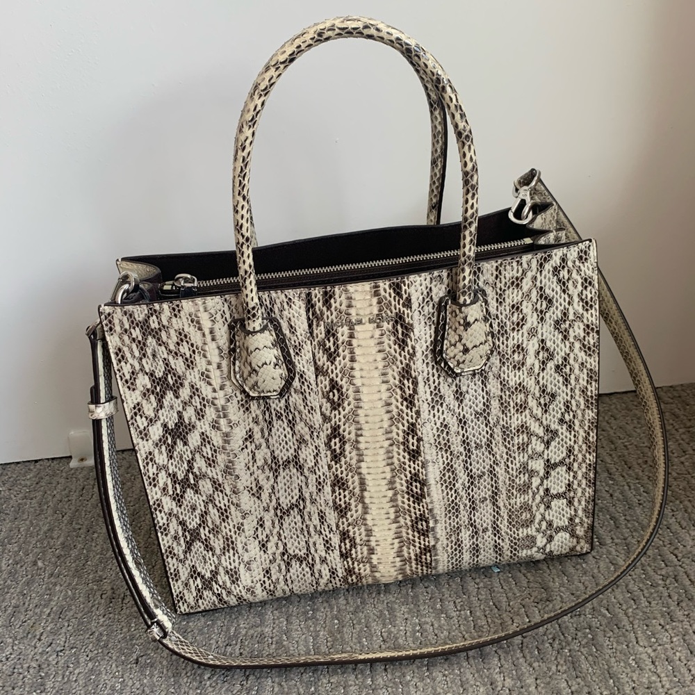 Michael Kors Snakeskin Mercer Bag